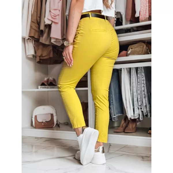  Pantalonii pentru doamne DSTREET LINESKA UY2579 CHIHLIMBAR 