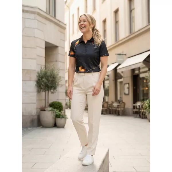  Tricou funcțional pentru femei cu guler premium ALTISPORT VOJ/ALW097TR05 FRUNZE DE AUR 