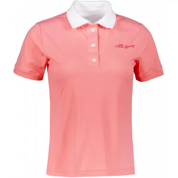  Tricou funcțional pentru femei cu guler premium ALTISPORT VOJ/ALW075TR05 PIERSICĂ 