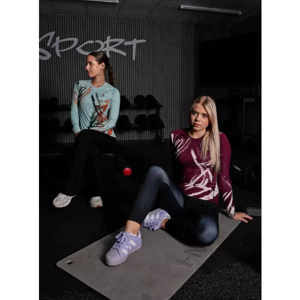  Tricou funcțional pentru femei cu mâneci lungi premium ALTISPORT VOJ/ALW074TR03 VERDE/PORTOCALIU 