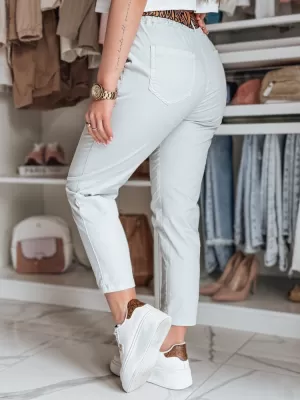 Pantalonii pentru doamne DSTREET MADELINA UY2625 GRI DESCHIS