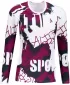 Tricou funcțional pentru femei cu mâneci lungi premium ALTISPORT VOJ/ALW076TR03 ALB/VIN