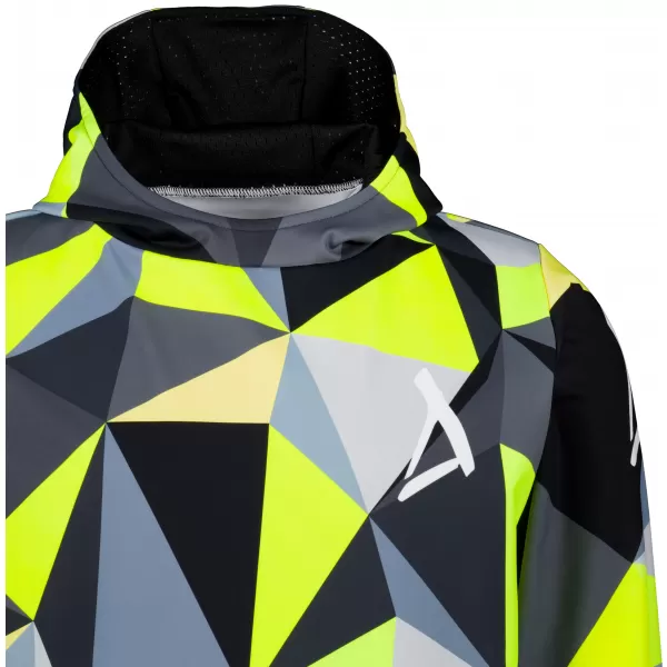  Premium cu hanorac funcțional pentru bărbați ALTISPORT VOJ/ALM007MI01 NEGRU/FLUO YELLOW 