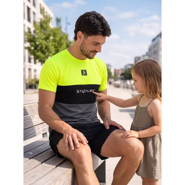  Funcțional t -thirt premium Plus ALTISPORT VOJ/ALM051TR02 NEON-GALBEN 