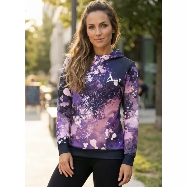  Premium cu hanorac funcțional pentru femei ALTISPORT VOJ/ALW055MI01 NEGRU -VIOLET 