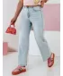 Pantalonii pentru doamne DSTREET FLOWLESS UY2682 ALBASTRU