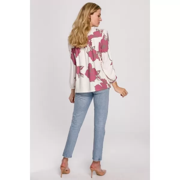  Bluza de dama MAKOVER K099 BÍLÁ//RŮŽOVÁ ALB/ROZ 