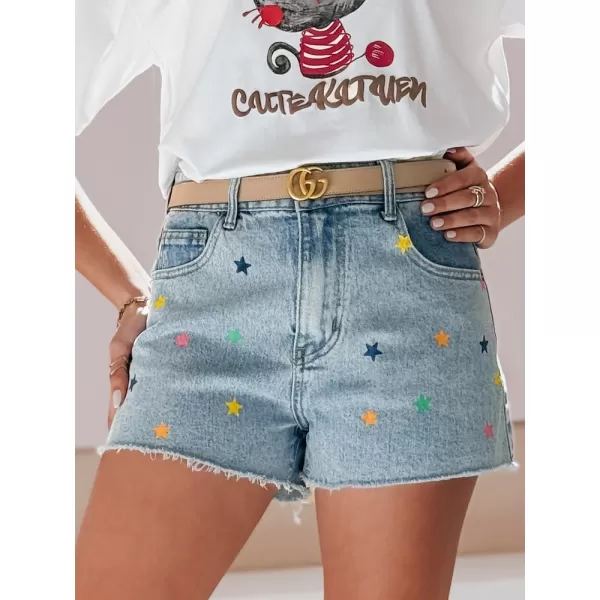  Pantaloni scurți pentru doamne DSTREET STARSHINE SY0463 ALBASTRU 