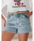 Pantaloni scurți pentru doamne DSTREET STARSHINE SY0463 ALBASTRU