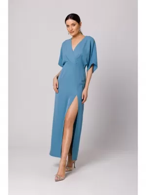 Rochie MAKOVER K163 ALBASTRU CERUL