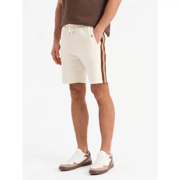  Pantaloni scurți pentru bărbați OMBRE OM-SRSK-0156 CREMĂ 