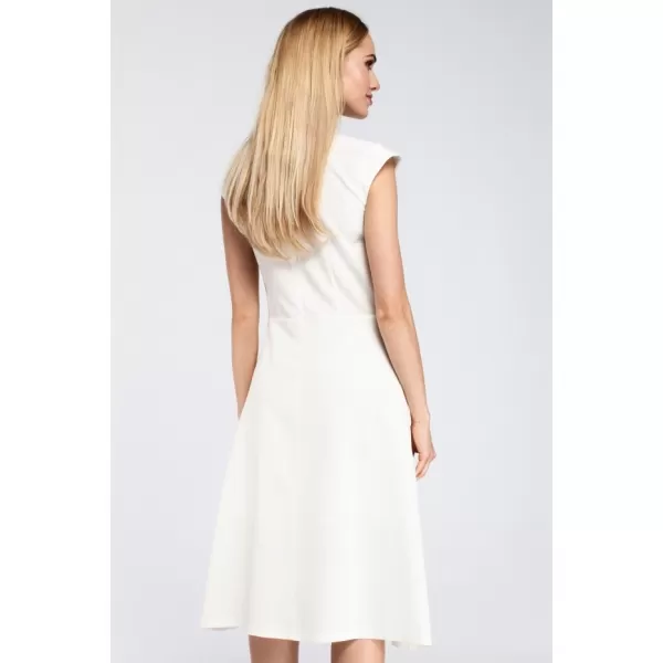  Rochie MOE M296 ECRU-nefun ALB 