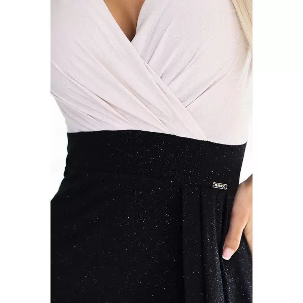  Rochie NUMOCO 451-3 NEGRU/BEJ 