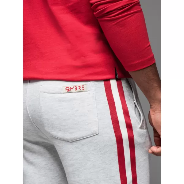  Pantaloni scurți pentru bărbați OMBRE OM-SRSK-0156 MELANGE GRI 