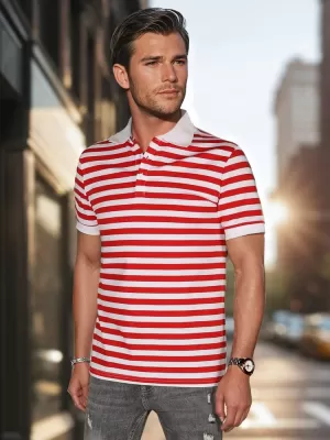 Mens t -thirt cu guler DSTREET PX0643 ALB