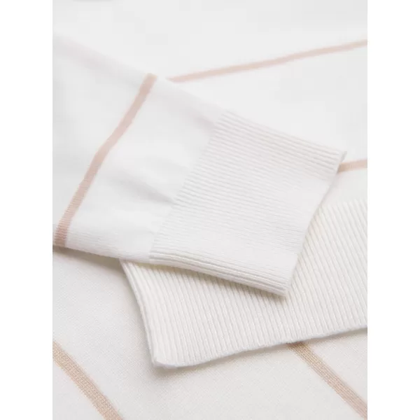  Mens t -thirt cu guler OMBRE OM-POLS-0146 ALB ȘI BEJ 