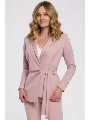 Geaca de dama MAKOVER K056 ROZ CREPONAT
