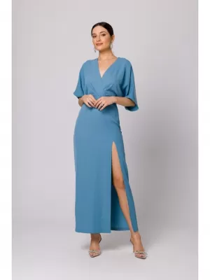 Rochie MAKOVER K163 ALBASTRU CERUL