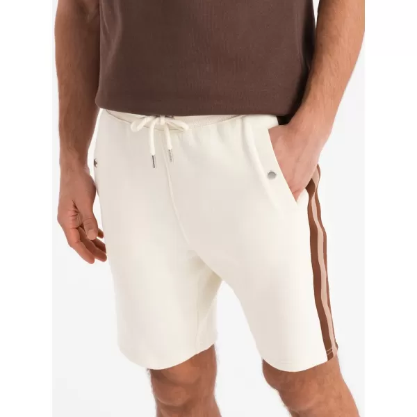  Pantaloni scurți pentru bărbați OMBRE OM-SRSK-0156 CREMĂ 