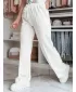 Pantalonii pentru doamne DSTREET DRESSANIK UY2703 ALB