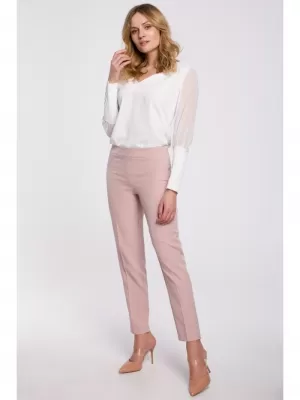 Pantaloni de dama MAKOVER K055 ROZ CREPONAT