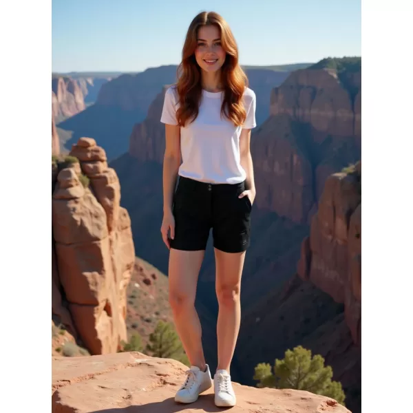  Pantaloni scurți de softshell pentru femei ALPINE PRO BAKA NEGRU 
