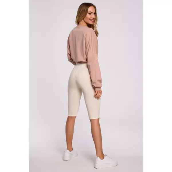  Pantaloni scurți de damă MOE M593 CREMĂ 