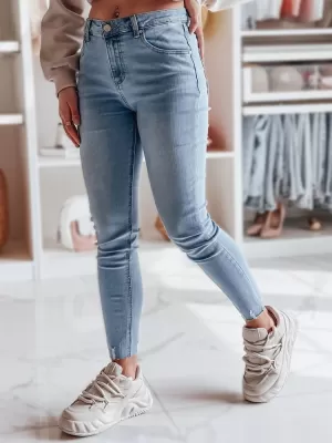 Pantalonii pentru doamne DSTREET SKINNIZA UY2357 ALBASTRU