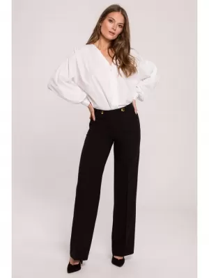 Pantaloni de dama MAKOVER K114 NEGRU