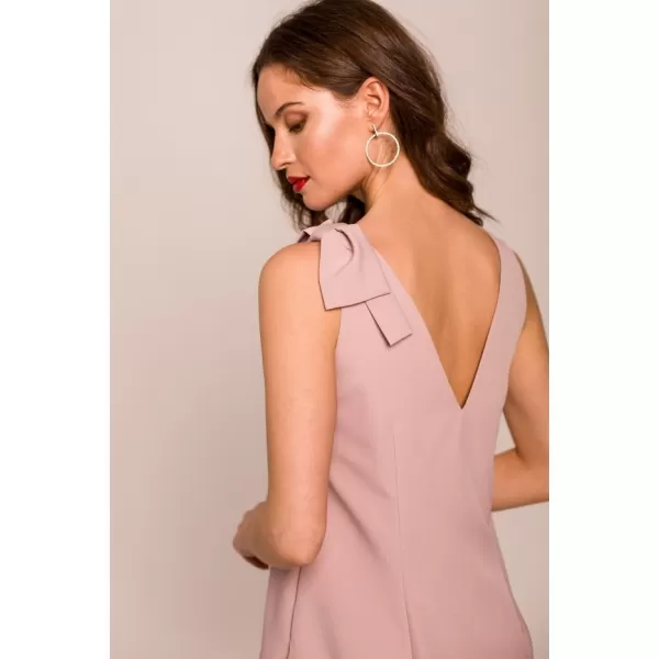  Rochie MAKOVER K128 ROZ CREPONAT 