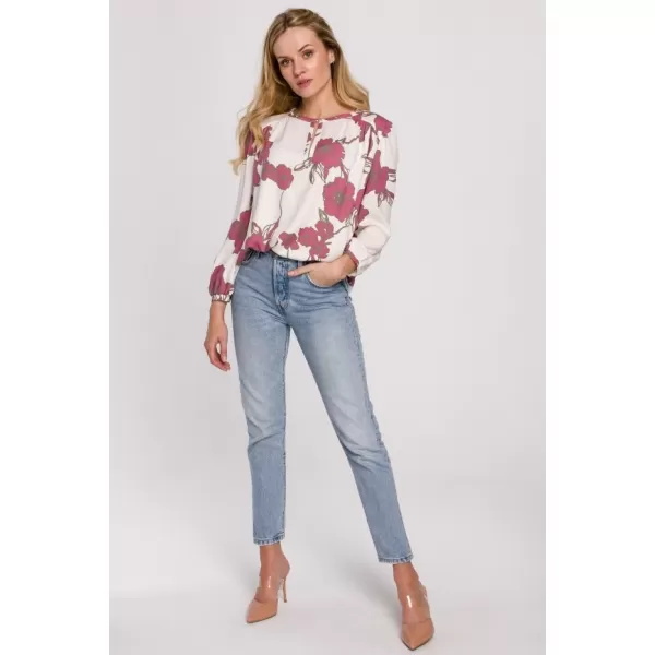  Bluza de dama MAKOVER K099 BÍLÁ//RŮŽOVÁ ALB/ROZ 