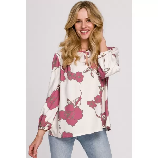  Bluza de dama MAKOVER K099 BÍLÁ//RŮŽOVÁ ALB/ROZ 