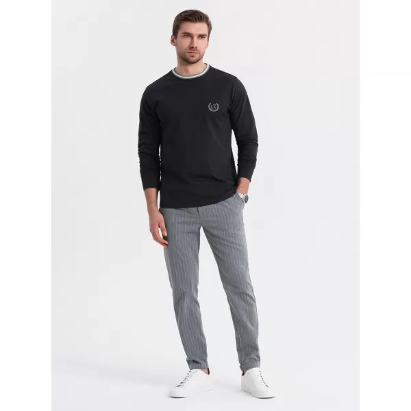  Cămaşă OMBRE OM-LSCL-0128 NEGRU 