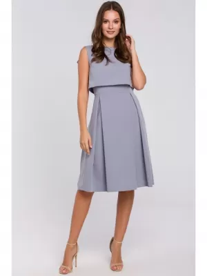 Rochie MAKOVER K005 GRI PORUMBEL