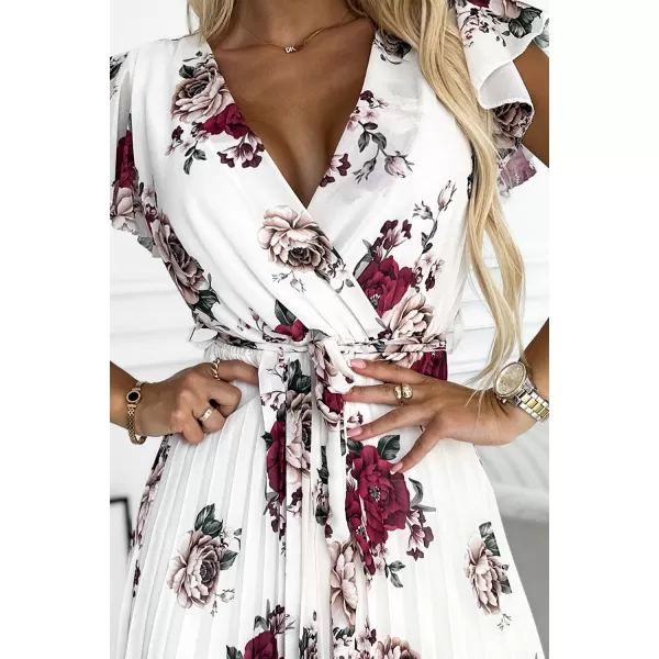  Rochie NUMOCO LISA 434-8 TRANDAFIR ROȘU ÎNCHIS 