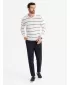 Mens t -thirt cu guler OMBRE OM-POLS-0146 ALB ȘI ALBASTRU BLEUMARIN