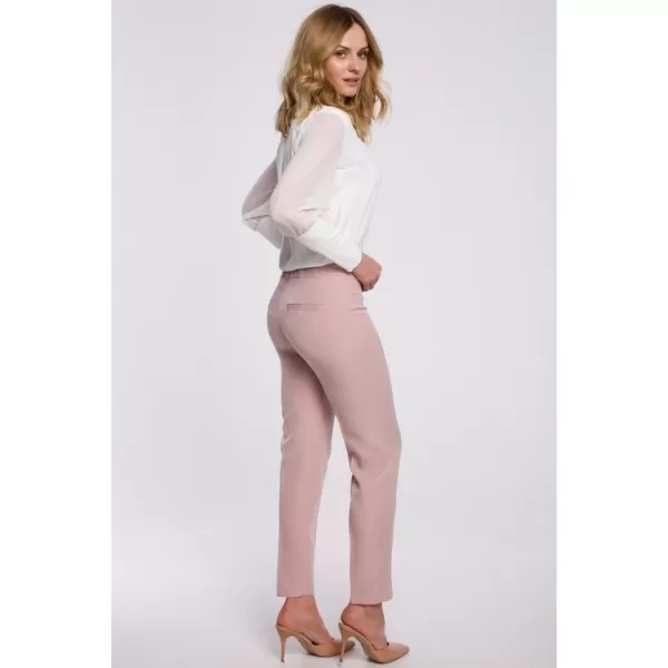  Pantaloni de dama MAKOVER K055 ROZ CREPONAT 