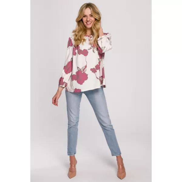  Bluza de dama MAKOVER K099 BÍLÁ//RŮŽOVÁ ALB/ROZ 