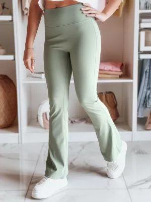 Pantalonii pentru doamne DSTREET FARAFII UY2615 VERDE DESCHIS