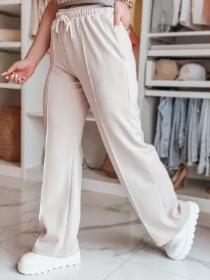 Pantalonii pentru doamne DSTREET DRESSANIK UY2702 BEJ