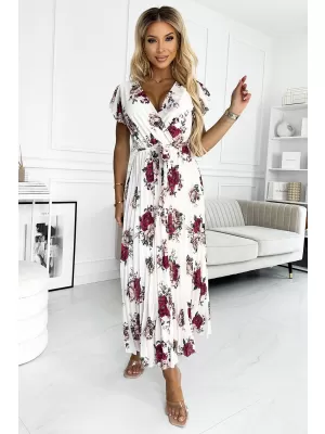 Rochie NUMOCO LISA 434-8 TRANDAFIR ROȘU ÎNCHIS