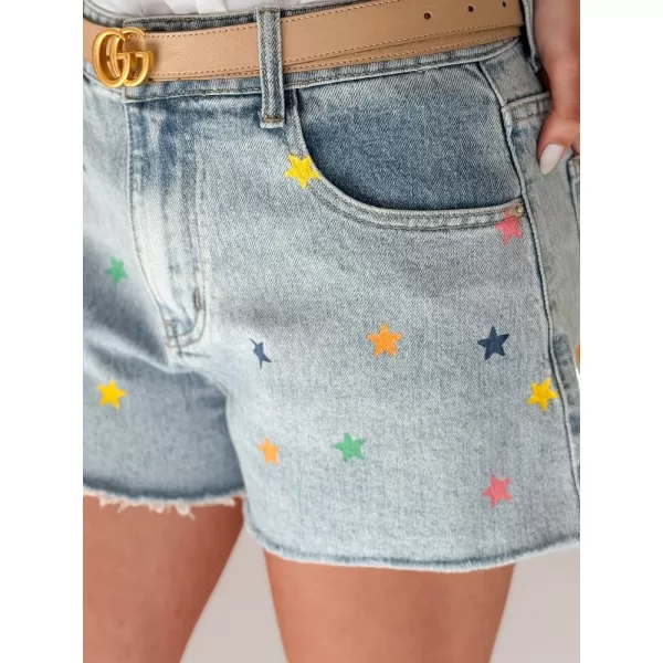  Pantaloni scurți pentru doamne DSTREET STARSHINE SY0463 ALBASTRU 