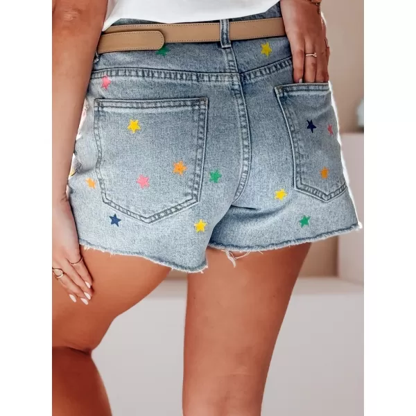  Pantaloni scurți pentru doamne DSTREET STARSHINE SY0463 ALBASTRU 