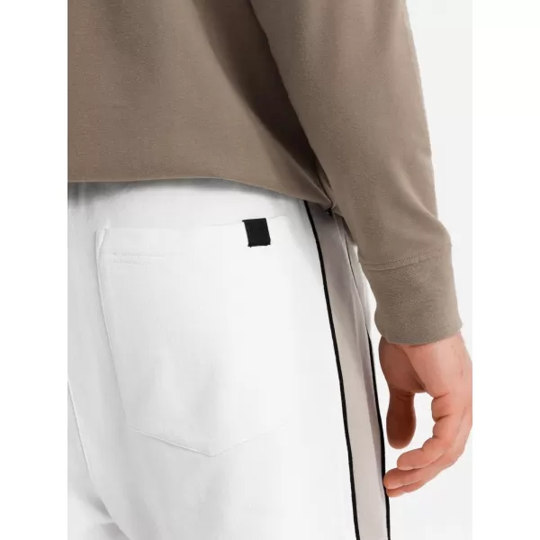  Pantaloni scurți pentru bărbați OMBRE OM-SRSK-0182 ALB RUPT 