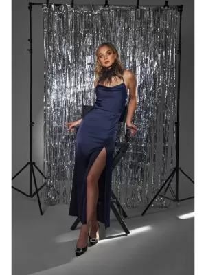 Rochie MAKOVER K155 ALBASTRU MARIN