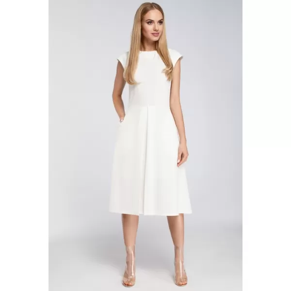  Rochie MOE M296 ECRU-nefun ALB 