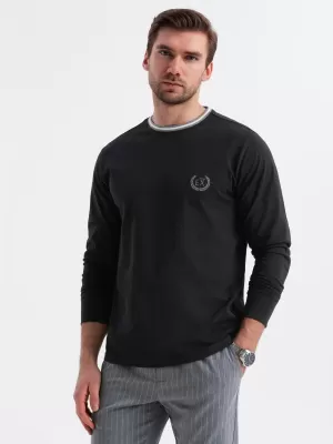 Cămaşă OMBRE OM-LSCL-0128 NEGRU