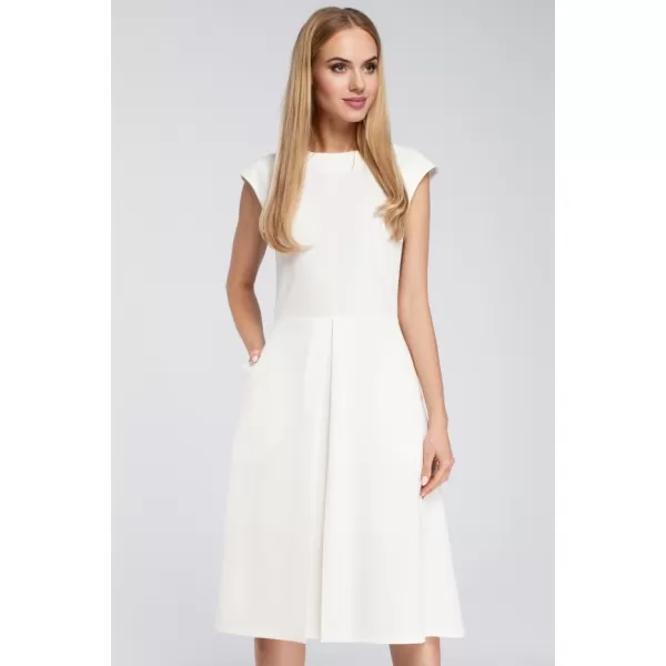  Rochie MOE M296 ECRU-nefun ALB 