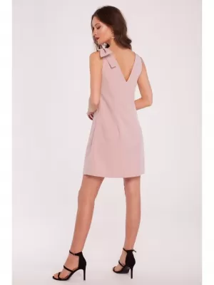 Rochie MAKOVER K128 ROZ CREPONAT