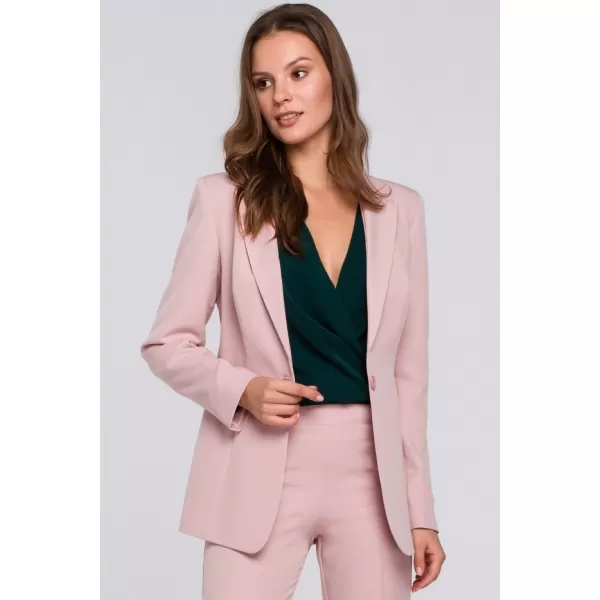  Geaca de dama MAKOVER K036 ROZ CREPONAT 